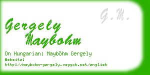 gergely maybohm business card